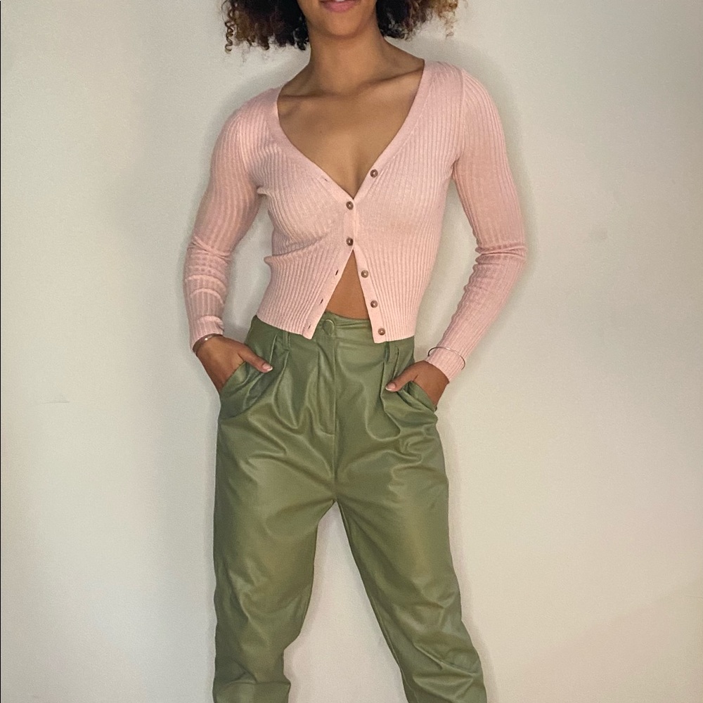 Light Pink Button Sweater - Picture 2 of 6